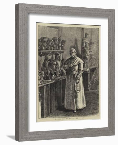 Rome, a Carnival Contrast, Il Penseroso, the Pope in the Vatican-Francis S. Walker-Framed Giclee Print