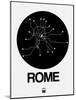 Rome Black Subway Map-NaxArt-Mounted Art Print