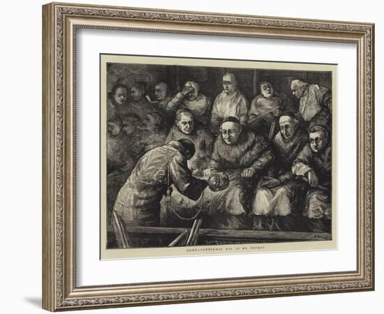 Rome, Candlemas Day in St Peter'S-Henry Woods-Framed Giclee Print