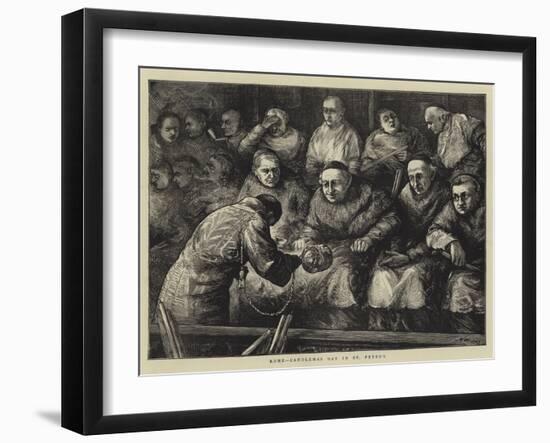 Rome, Candlemas Day in St Peter'S-Henry Woods-Framed Giclee Print