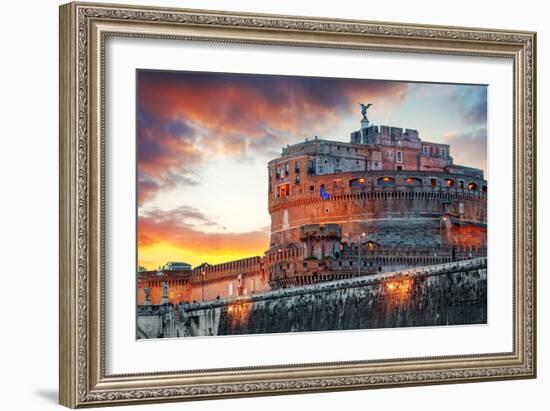 Rome - Castel Saint Angelo, Italy-TTstudio-Framed Premium Photographic Print