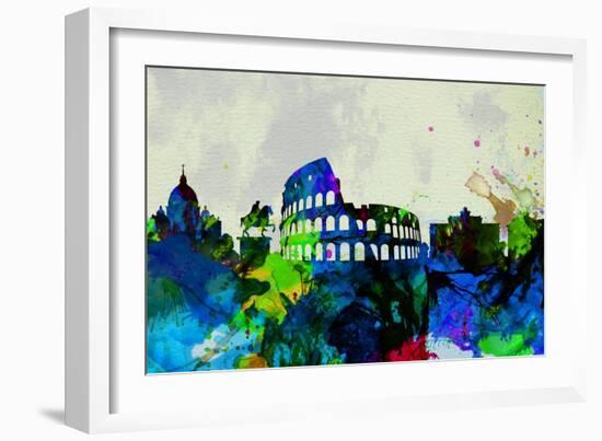 Rome City Skyline-NaxArt-Framed Art Print