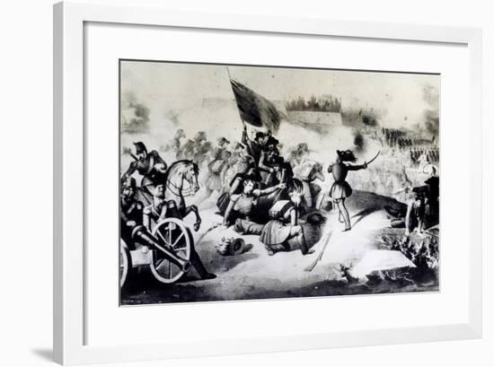 Rome, Combat at Villa Spada Against the French, June 30, 1849, Roman Republic, Italy-null-Framed Giclee Print