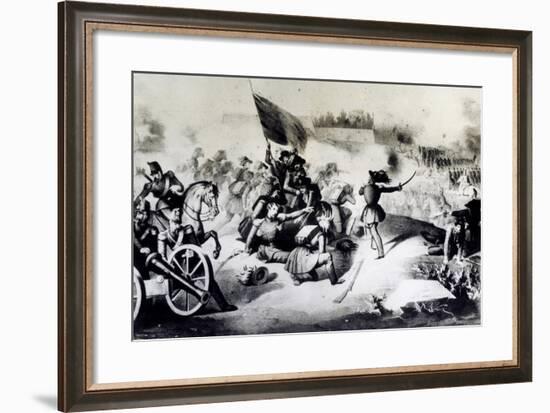 Rome, Combat at Villa Spada Against the French, June 30, 1849, Roman Republic, Italy-null-Framed Giclee Print