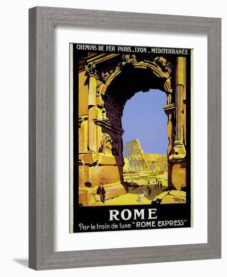 Rome Express Rome, Par le Train de Luxe-null-Framed Giclee Print