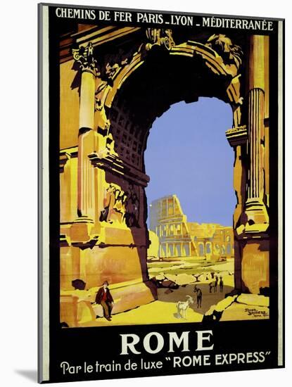 Rome Express Rome, Par le Train de Luxe-null-Mounted Giclee Print