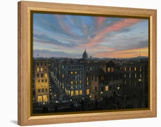 Rome In The Light Of Sunset-kirilstanchev-Framed Stretched Canvas