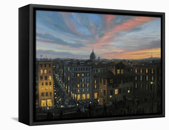 Rome In The Light Of Sunset-kirilstanchev-Framed Stretched Canvas