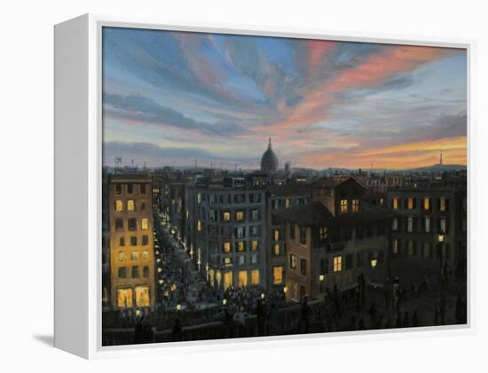 Rome In The Light Of Sunset-kirilstanchev-Framed Stretched Canvas