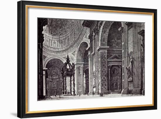 Rome Italy 1875 Interior of St. Peter's View Taken from Left Transept-null-Framed Giclee Print