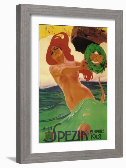 Rome, Italy - Alla Spezia Promotional Poster-Lantern Press-Framed Art Print