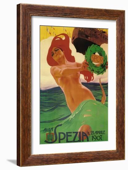 Rome, Italy - Alla Spezia Promotional Poster-Lantern Press-Framed Art Print