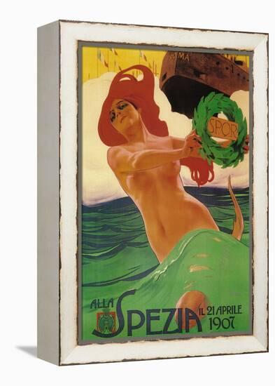 Rome, Italy - Alla Spezia Promotional Poster-Lantern Press-Framed Stretched Canvas