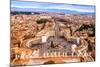 Rome, Italy. Famous Saint Peter'S Square In Vatican And Aerial View Of The City-bloodua-Mounted Art Print