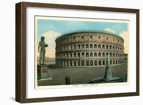 Rome, Italy, Rendering of Restored Coliseum-null-Framed Art Print