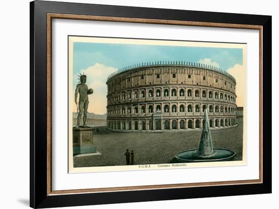 Rome, Italy, Rendering of Restored Coliseum-null-Framed Art Print