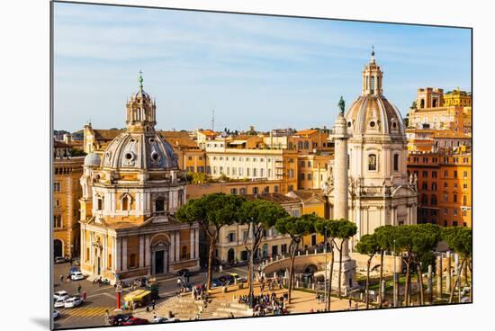 Rome, Italy. Rome, Italy. Piazza della Madonna di Loreto and Trajan's Column. The historic centr...-null-Mounted Photographic Print