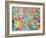 Rome Italy Street Map-Michael Tompsett-Framed Premium Giclee Print