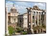 Rome, Italy. The Roman Forum. The Arch of Septimius Severus in centre.-null-Mounted Photographic Print