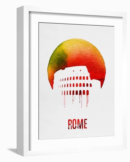 Rome Landmark Red-null-Framed Art Print