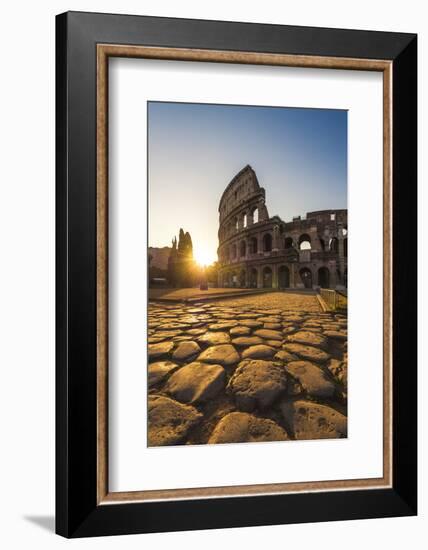 Rome, Lazio, Italy. Colosseum at Summer Sunrise.-Marco Bottigelli-Framed Photographic Print