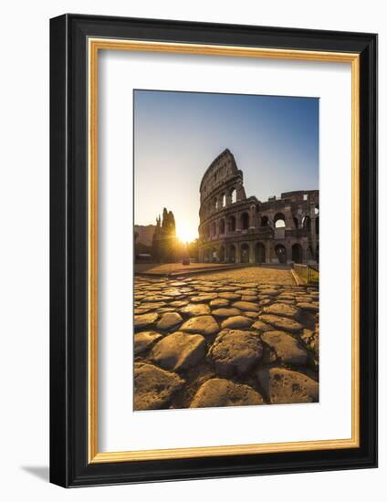 Rome, Lazio, Italy. Colosseum at Summer Sunrise.-Marco Bottigelli-Framed Photographic Print