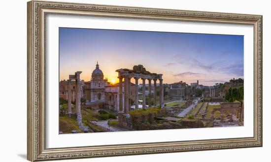 Rome, Lazio, Italy. Imperial Fora at Sunrise.-Marco Bottigelli-Framed Photographic Print