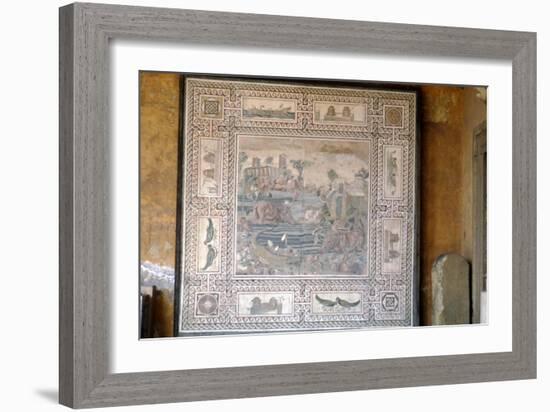 Rome Mosaic of Animals drinking, c3rd-5th century-Unknown-Framed Giclee Print