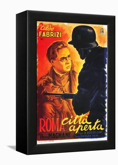 Rome, Open City, (AKA Open City, AKA Roma Citta Aperta), Italian Poster Art, 1946-null-Framed Stretched Canvas