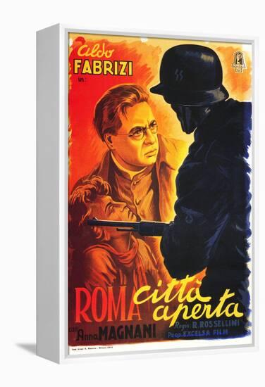 Rome, Open City, (AKA Open City, AKA Roma Citta Aperta), Italian Poster Art, 1946-null-Framed Stretched Canvas