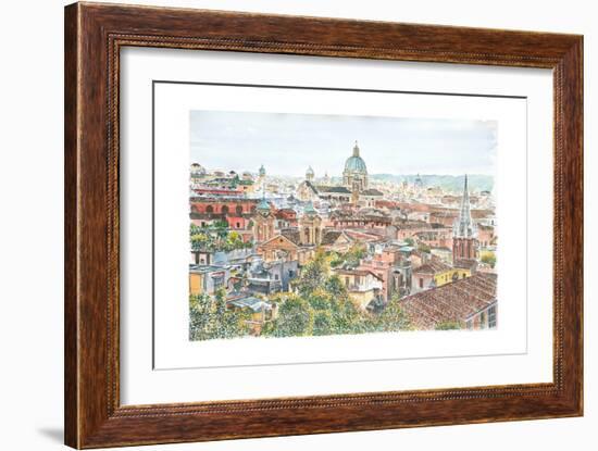 Rome, overview from the Borghese Gardens, 2013-Anthony Butera-Framed Giclee Print