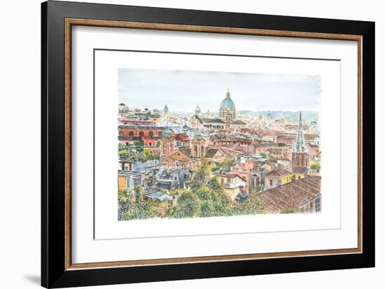 Rome, overview from the Borghese Gardens, 2013-Anthony Butera-Framed Giclee Print