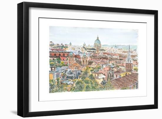 Rome, overview from the Borghese Gardens, 2013-Anthony Butera-Framed Giclee Print