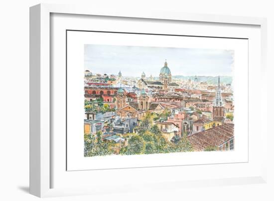 Rome, overview from the Borghese Gardens, 2013-Anthony Butera-Framed Giclee Print