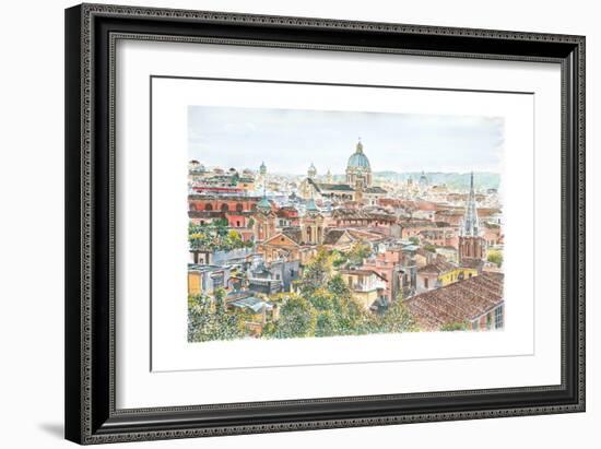 Rome, overview from the Borghese Gardens, 2013-Anthony Butera-Framed Giclee Print