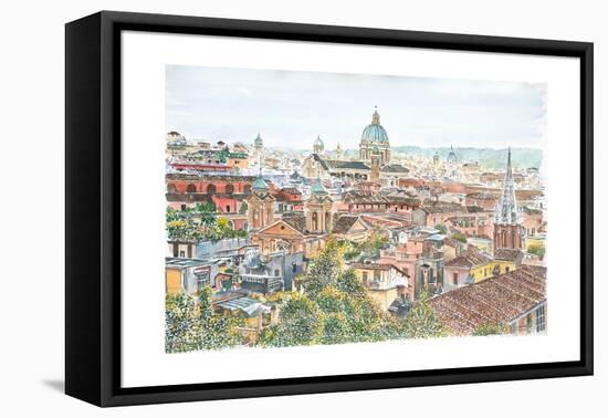 Rome, overview from the Borghese Gardens, 2013-Anthony Butera-Framed Premier Image Canvas