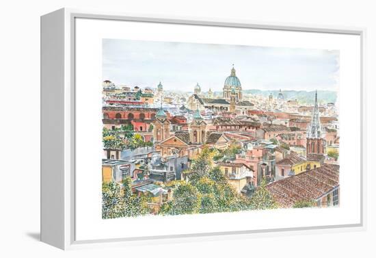 Rome, overview from the Borghese Gardens, 2013-Anthony Butera-Framed Premier Image Canvas