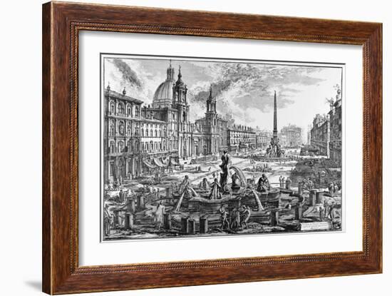 Rome, Piazza Navona, C.1747-78-Giovanni Battista Piranesi-Framed Giclee Print