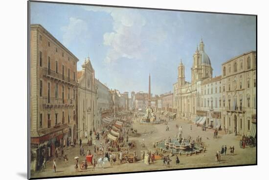 Rome, Piazza Navona-Gaspar van Wittel-Mounted Giclee Print