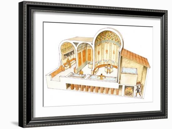 Rome, Private Baths-Fernando Aznar Cenamor-Framed Premium Giclee Print