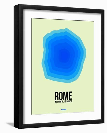 Rome Radiant Map 1-NaxArt-Framed Art Print