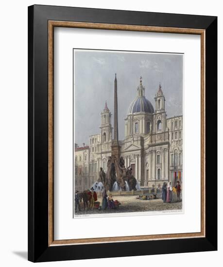 Rome, S'Agnese C1840-G B Moore-Framed Art Print