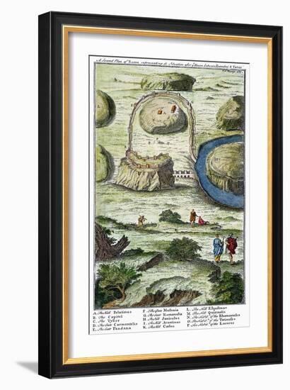 Rome: Seven Hills, 18Th C-null-Framed Giclee Print