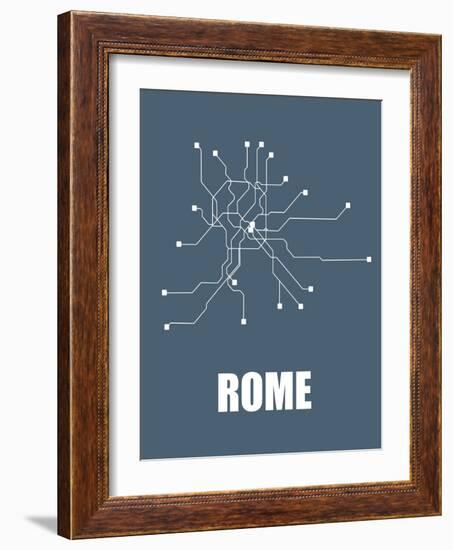 Rome Subway Map I-null-Framed Art Print