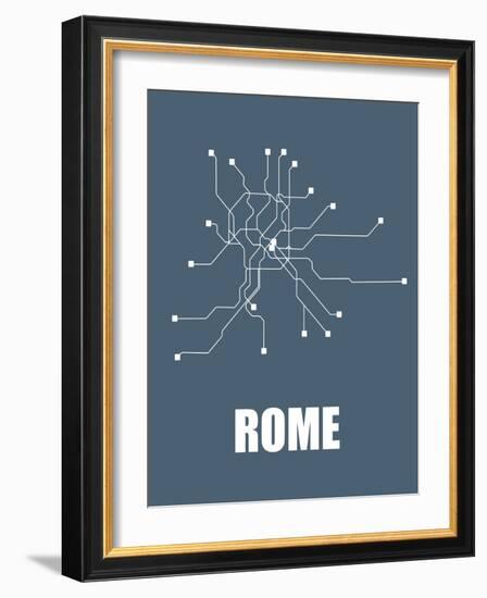Rome Subway Map I-null-Framed Art Print