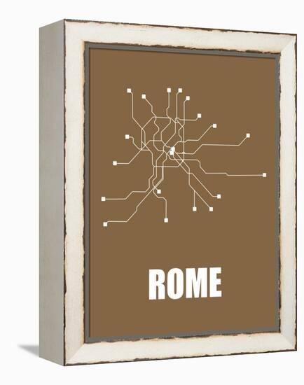 Rome Subway Map II-null-Framed Stretched Canvas