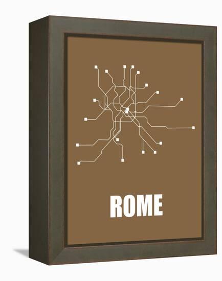 Rome Subway Map II-null-Framed Stretched Canvas