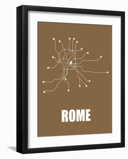 Rome Subway Map II-null-Framed Art Print