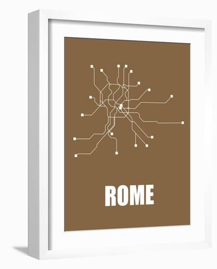 Rome Subway Map II-null-Framed Art Print