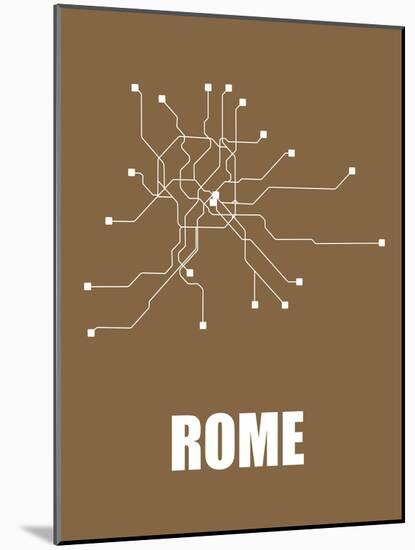 Rome Subway Map II-null-Mounted Art Print